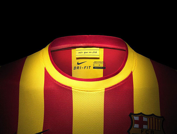 Detail FC Barcelona away jersey 2013/14