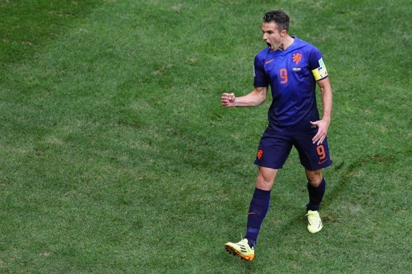 Robin van Persie at the 2014 World Cup in Brazil