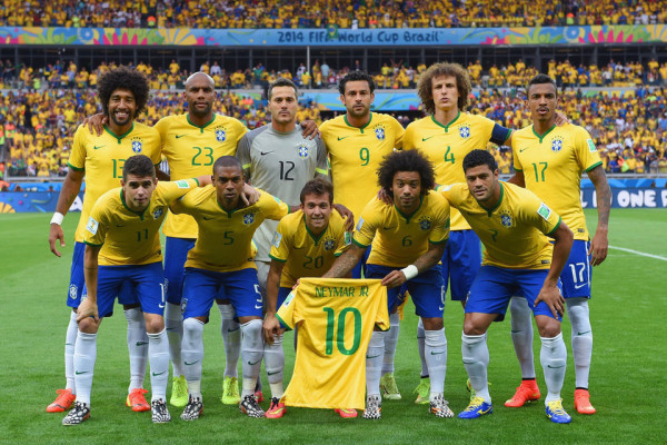 Brazil before 2014 World Cup semi-final against Germany