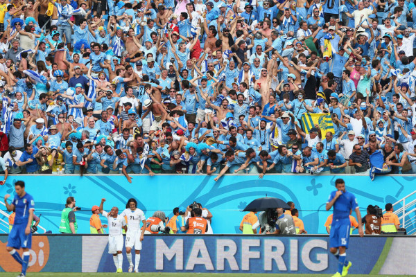 Fans from Uruguay at the 2014 World Cup in Brazil
