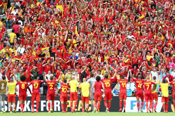 Belgian fans at the 2014 World Cup in Brazil