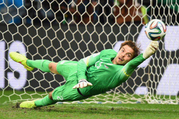 Tim Krul at the penalty shootout against Costa Rica