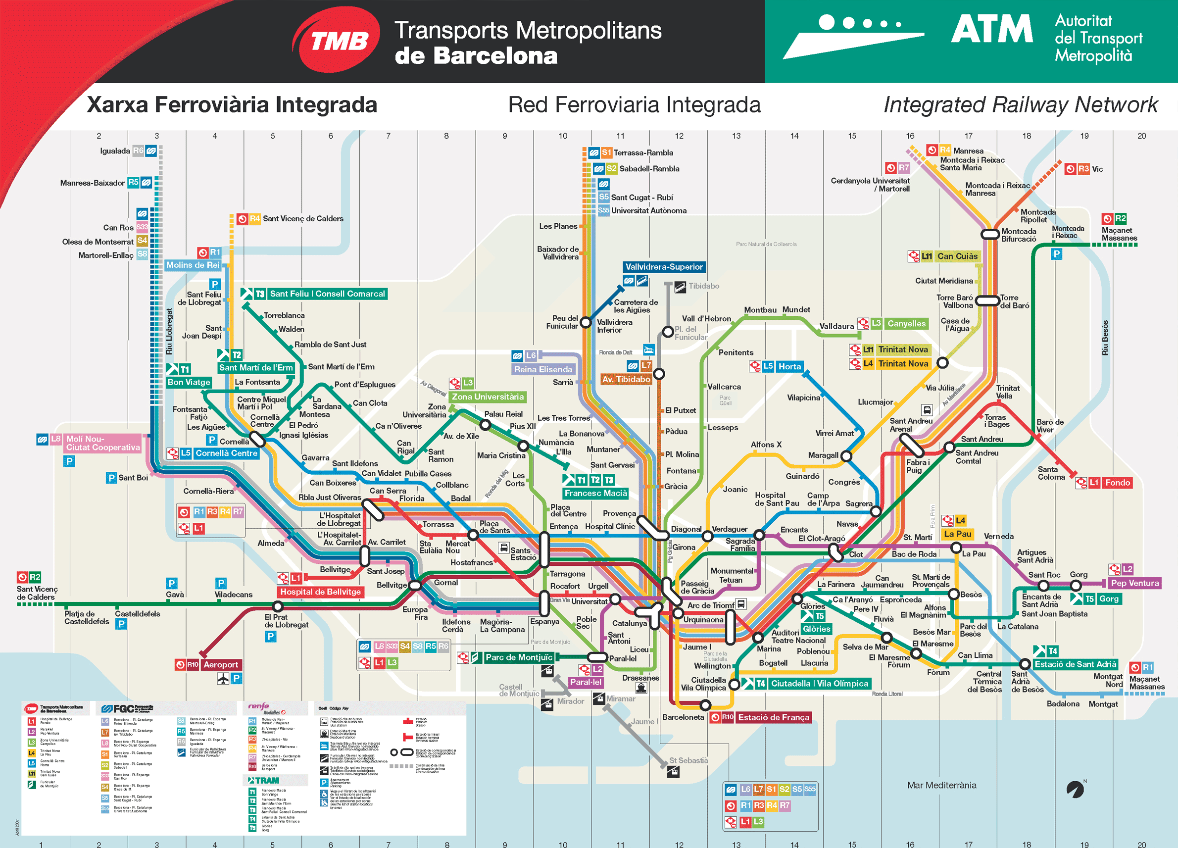 Mappa Di Barcellona Da Stampare Metropolitana Treni B - vrogue.co